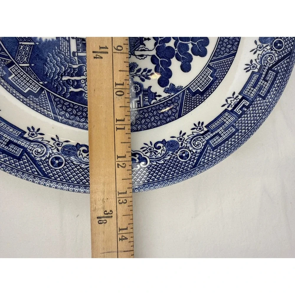 Churchill Blue Willow Round Platter 12.5